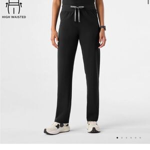 High-Waisted Black Women's FIGS Pants